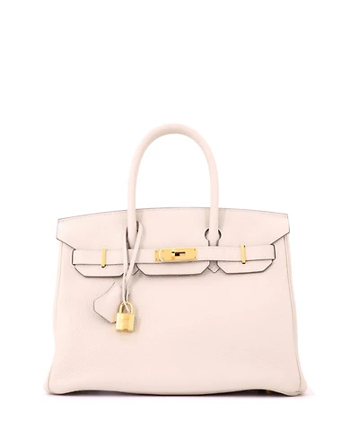 Pre-Owned HERMES Birkin 30 Handbag Light Togo with Gold Hardware