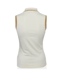 Pre-Owned Love Moschino Women's Jersey Ruffled Sleeveless T-Shirt