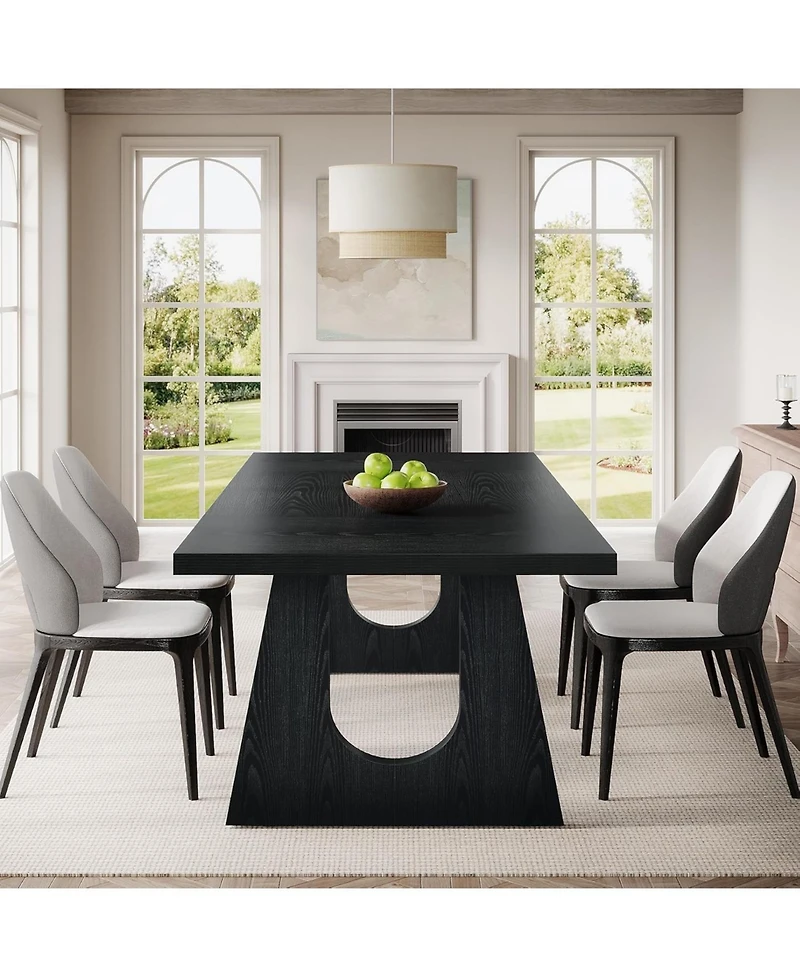 Tribesigns 70.9-Inch Dining Table for 6-8 People, Rustic Rectangular Table, Farmhouse Center Kitchen Room, Living Room