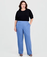 Anne Klein Essentials Plus Pull-On Slash Pocket Pants