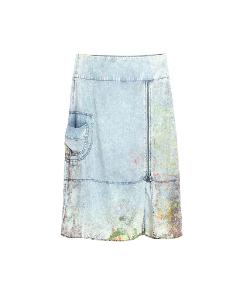 Desigual Women's Midi denim skirt