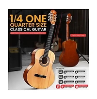 Pyle 30" 6-String Left-Hand Classical Acoustic Guitar for Beginners & Adults with Accessory Kit