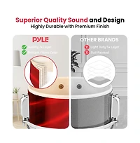 Pyle 3-Piece Kids Drum Set - 13" Metallic Red Junior Drum Kit with Throne, Cymbal, Bass Pedal, Tom & Drumsticks