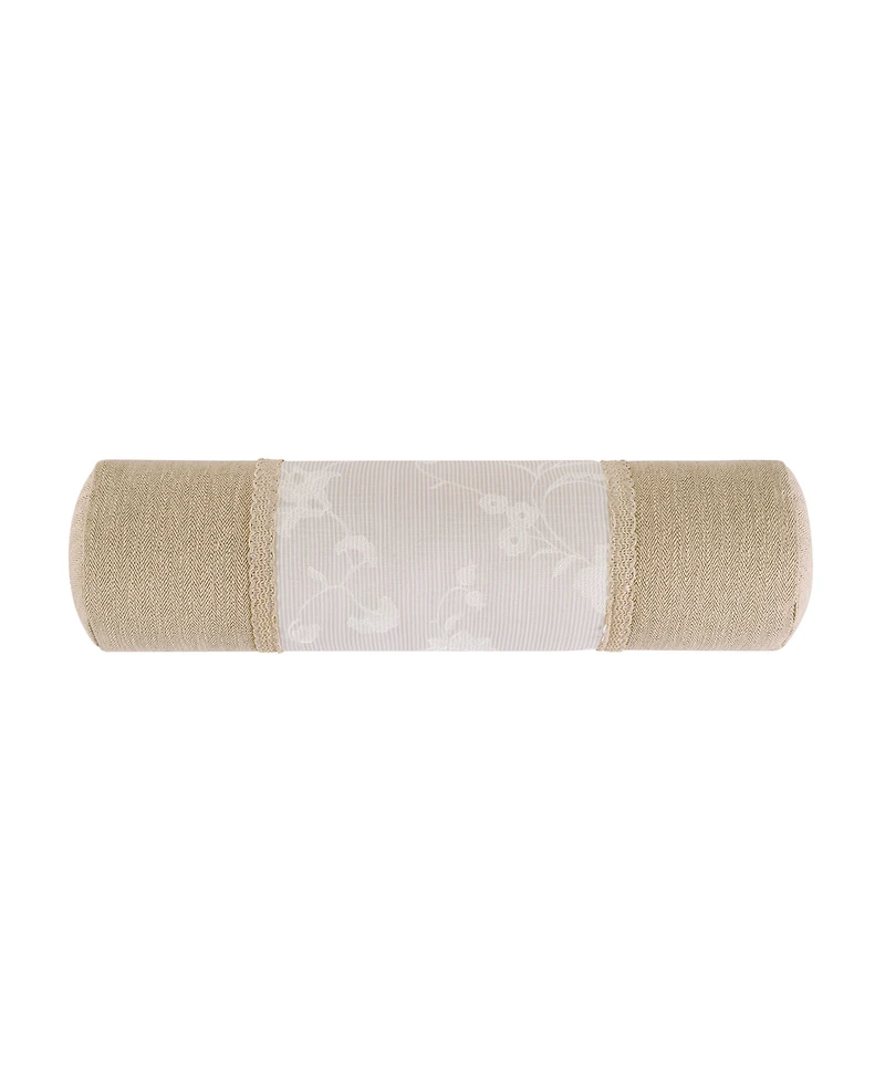 Rose Tree Eden Embroided Floral Neckroll Pillow, 24" x 6.5"