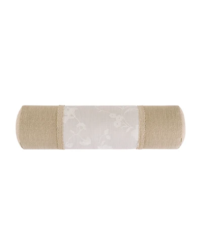 Rose Tree Eden Embroided Floral Neckroll Pillow, 24" x 6.5"