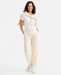 Style & Co Women's LuxLounge Fleece Pull-On Sweatpants, Macy's Exclusive