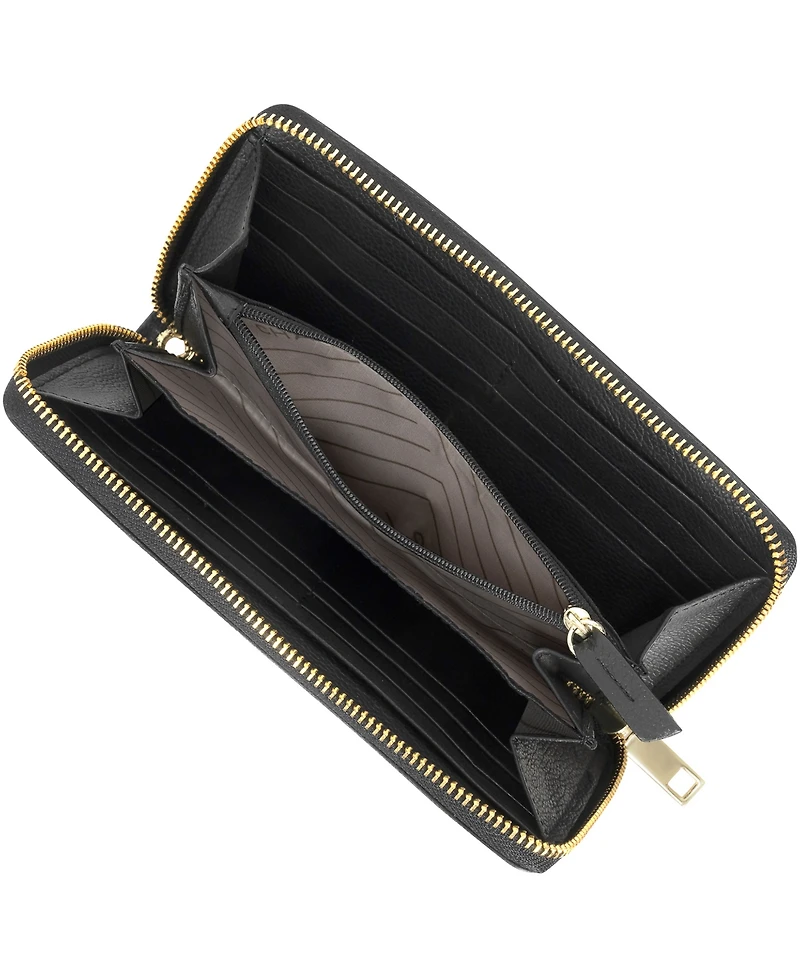 Champs Leather Travel Zip-Clutch wallet