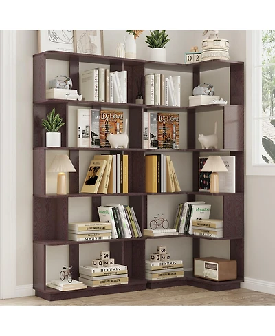 Streamdale Furniture 2-Pack Corner Bookshelves, 55cm+80cm