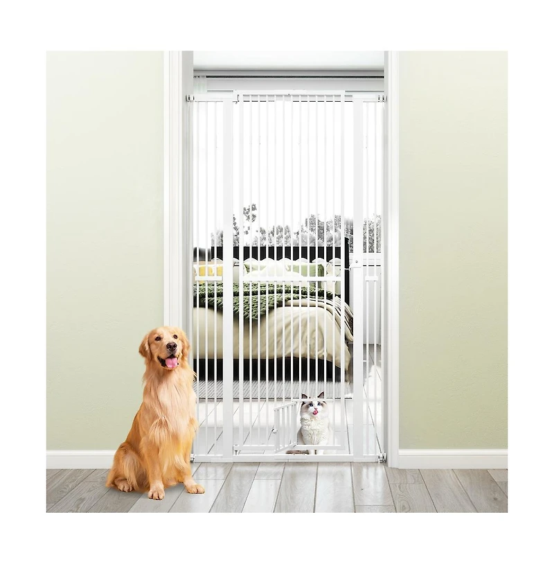 Ruie 67.5 inch Extra Tall Pet Gate with 30.5-41 in Adjustable Width Opening