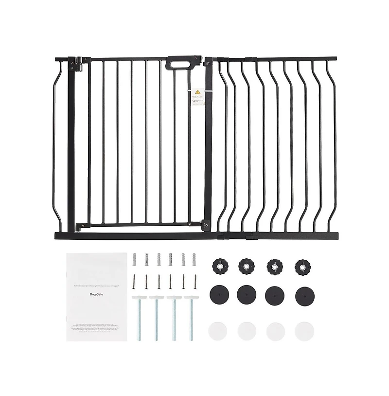 Ruie Auto Close Pet Safety Gate 30 in Tall Pressure and Wall Mount for Doorways
