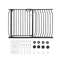 Ruie Auto Close Pet Safety Gate 30 in Tall Pressure and Wall Mount for Doorways