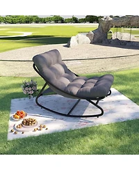 gaomon Outdoor Rocking Chair with Thick Cushion
