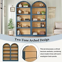 Streamdale Furniture Farmhouse 2-Pack Tall Bookshelves