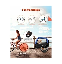 Ruie Smaller Pet Bike Trailer Bicycle Carrier Supports up to 66 lbs Internal Leash