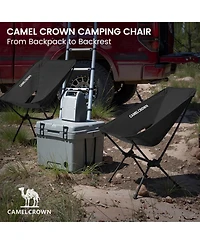 Piscifun Portable Camping Chair Folding Compact Lawn Lightweight Backpacking with Carry Bag for Outdoor Hiking Beach Travel Picnic Festival