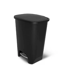 Glad Kitchen Trash Can with Lid, Foot Pedal and Garbage Bag Rings, 20 Gallon