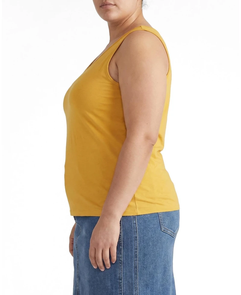 Universal Standard Women's Plus Double V Tank