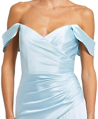 Mac Duggal Women's Off-Shoulder Satin Crossover Gown