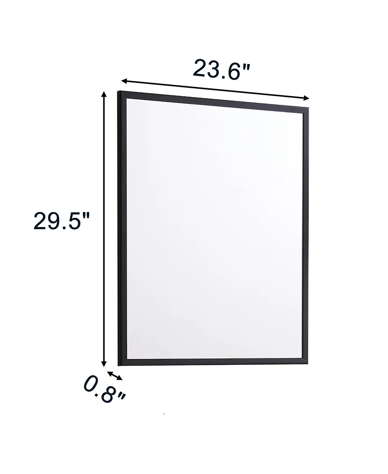 Rainsken -Inch Bathroom Mirror, Square Aluminum Mirror Frame Vanity Mirror for Bedroom