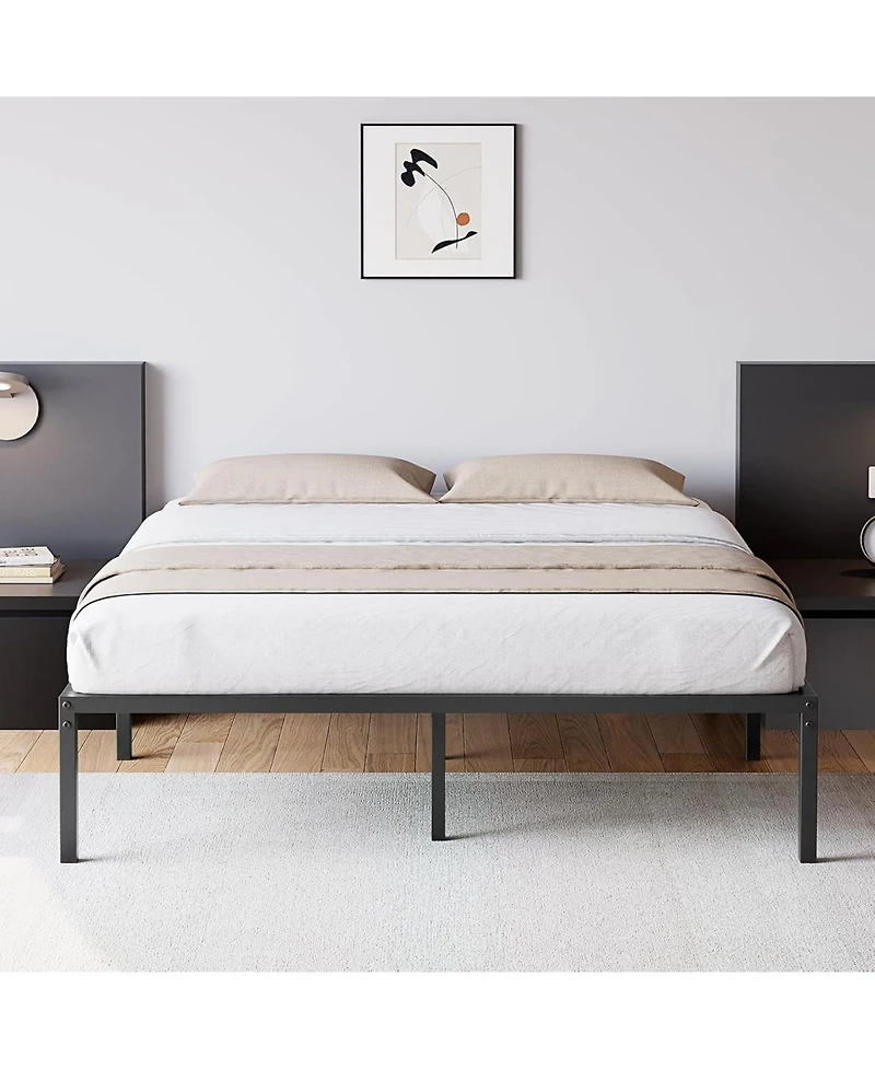 gaomon 10 Inch Bed Frames Heavy Duty Metal Platform Bed with Under Bed Storage, Sturdy Steel Slat Support, No Box Spring Needed
