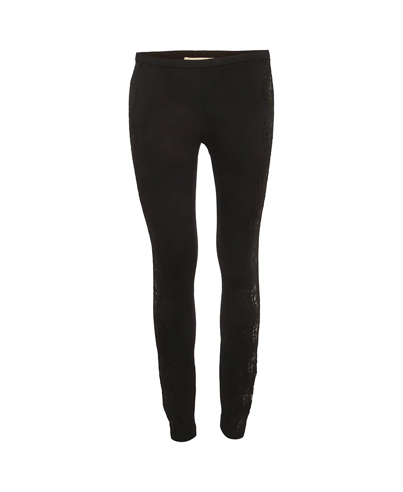 Pre-Owned Emilio Pucci Women's Lace Trim Jersey Skinny Trousers