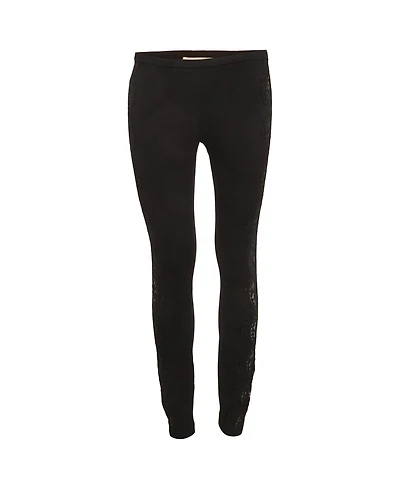 Pre-Owned Emilio Pucci Women's Lace Trim Jersey Skinny Trousers