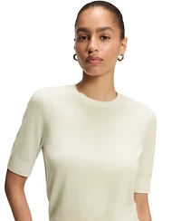 Boss by Hugo Women's Merino Wool Short-Sleeved Sweater