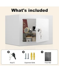 Clihome Mini Storage Cabinet Secure Safe With Key and Password for Home Use
