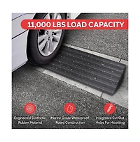 Pyle Driveway Threshold Car Curb Ramps, Set of 2