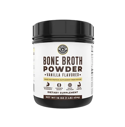 Left Coast Performance Bone Broth Protein, Vanilla, 16 Ounce