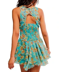 Free People Women's Raven Printed Ruffle Mini Dress