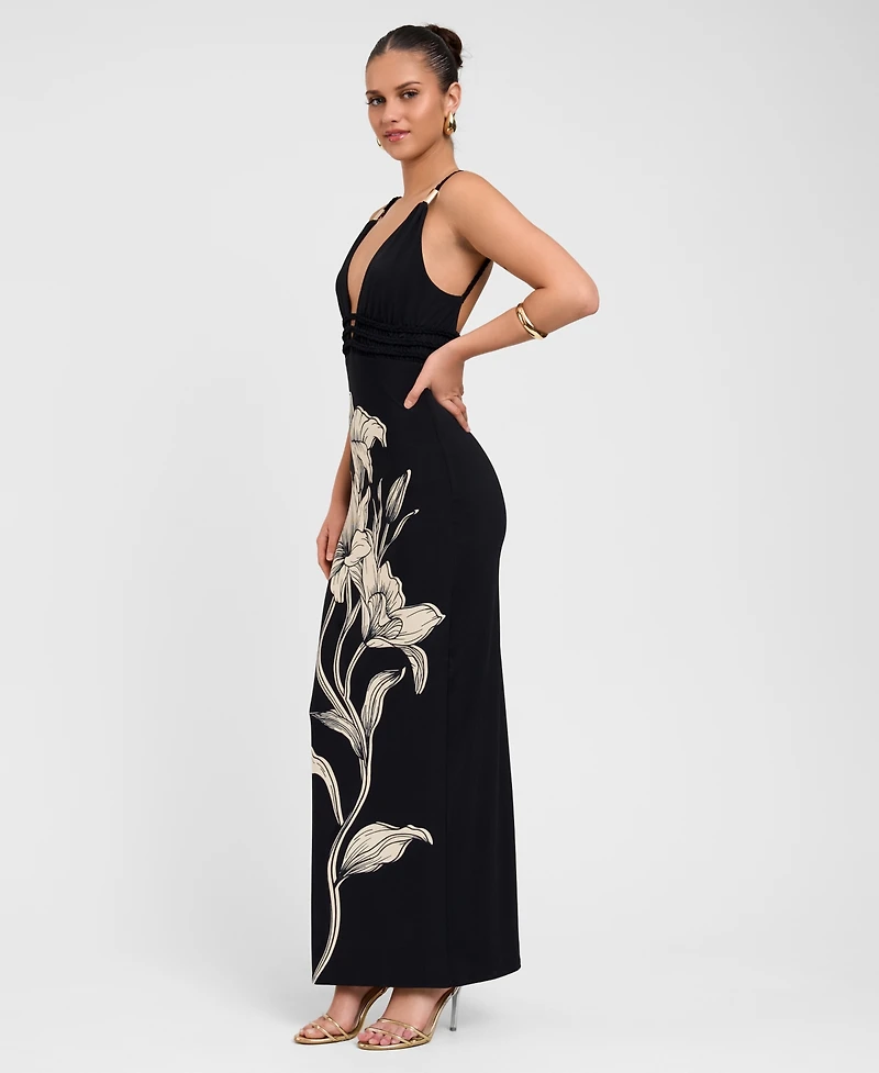 Rachel Roy Women's V-Neck Maxi Dress