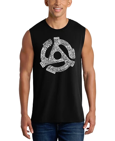 La Pop Art Men's Genres of Music Word Tank Top