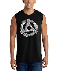La Pop Art Men's Genres of Music Word Tank Top