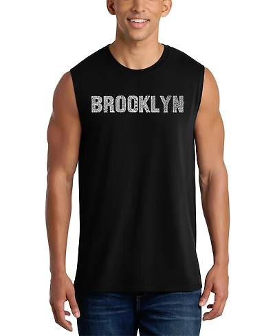La Pop Art Men's Brooklyn Nyc Typography Graphic Tank Top