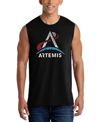 La Pop Art Men's Nasa Artemis Mission Logo Graphic Tank Top