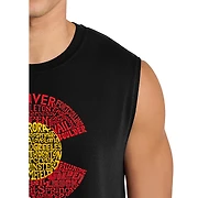 La Pop Art Men's Colorado Word Mountain Badge Tank Top