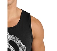 La Pop Art Men's Record Adapter Word Graphic Tank Top