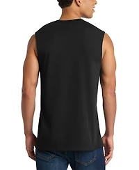 La Pop Art Men's Skull Pattern Heart Word Graphic Tank Top