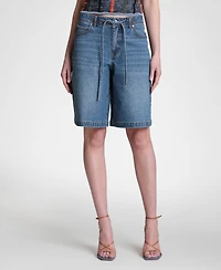 Avec Les Filles Women's Drawstring Mid-Rise Shorts