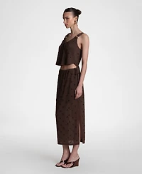 Avec Les Filles Women's Drawstring Midi Skirt