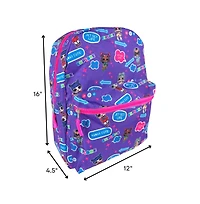 L.o.l. Surprise Dolls All Over Print Backpack With Pocket, 16" Inch