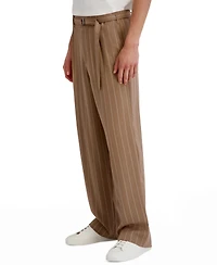 Karl Lagerfeld Paris Men's Stripe Regular-Fit Removable Belt Pants