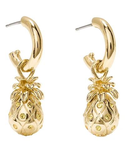 kate spade new york Gold-Tone Summer Daze Pineapple Drop Earrings