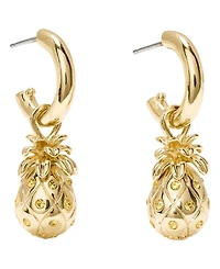 kate spade new york Gold-Tone Summer Daze Pineapple Drop Earrings