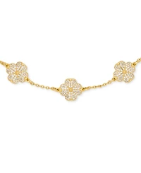 kate spade new york Gold-Tone Flower Pave Scatter Bracelet