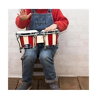 Pyle Hand-Crafted Wooden Bongos - Bongo Drums