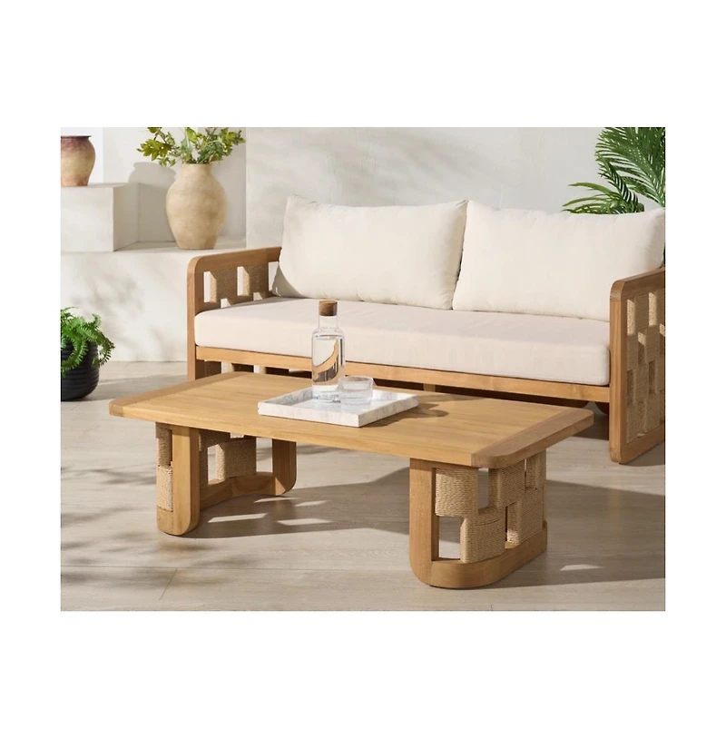 Safavieh Skipper Teak Outdoor Coffee Table