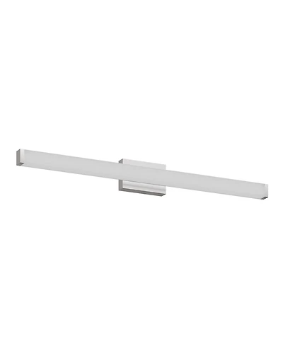 Busdays 41 Inch Brushed Nickel Square Led Bathroom Vanity Light 24W 6000K Cool White Wall Bar Fixture Over Mirror