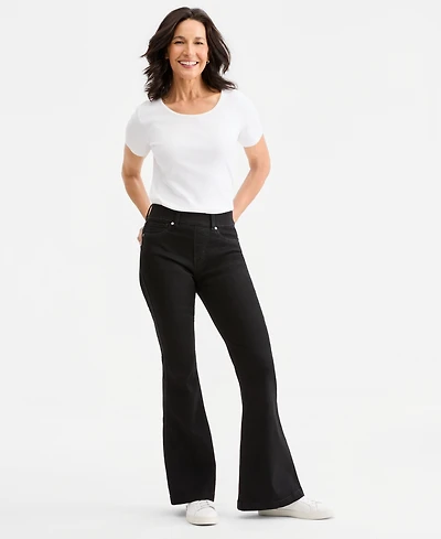 Style & Co Women's Shaping Flare High-Rise Pull-On Jeans, Macy's Exclusive